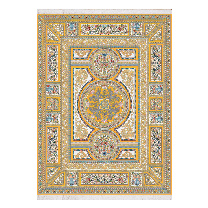 Athenia 古典机制地毯，金色，600 × 400 cm