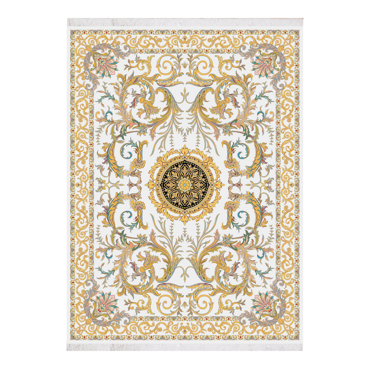 Silk Palace classic machine-made carpet in Cream, 600 × 400 cm