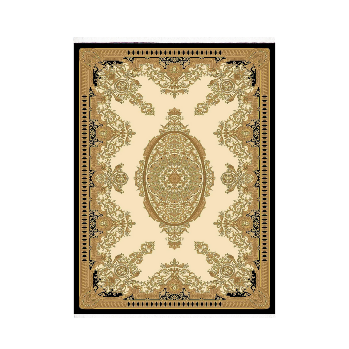 Seraph machine-made Persian Silk rug in Beige, 300 × 200 cm