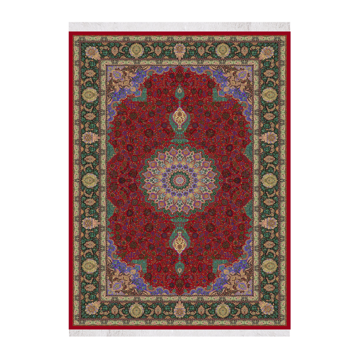 Sadegh Nejad machine-made Persian Silk rug in Crimson, 600 × 400 cm