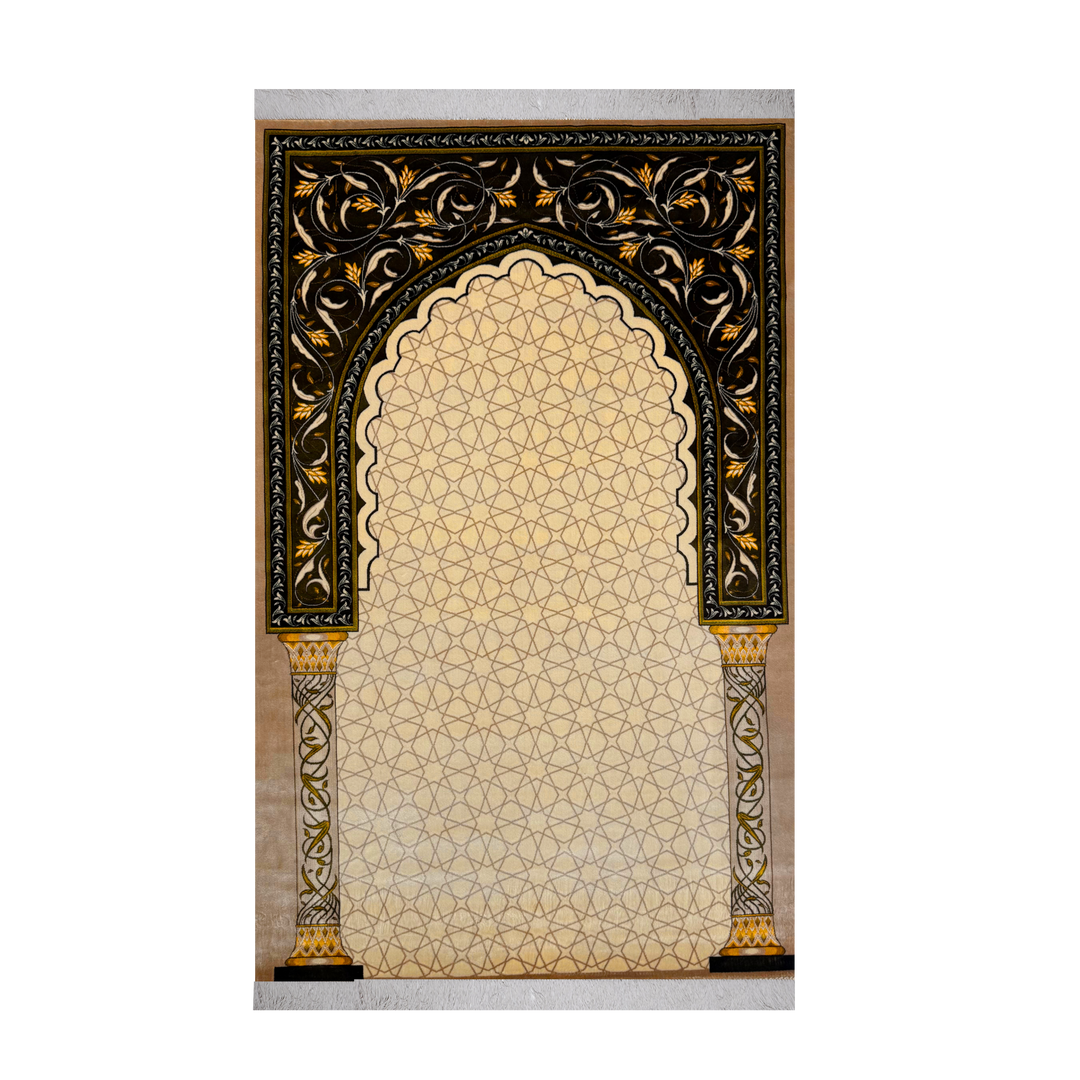 Silk Dew machine-made Persian Silk rug in Olive Green, 120 × 80 cm