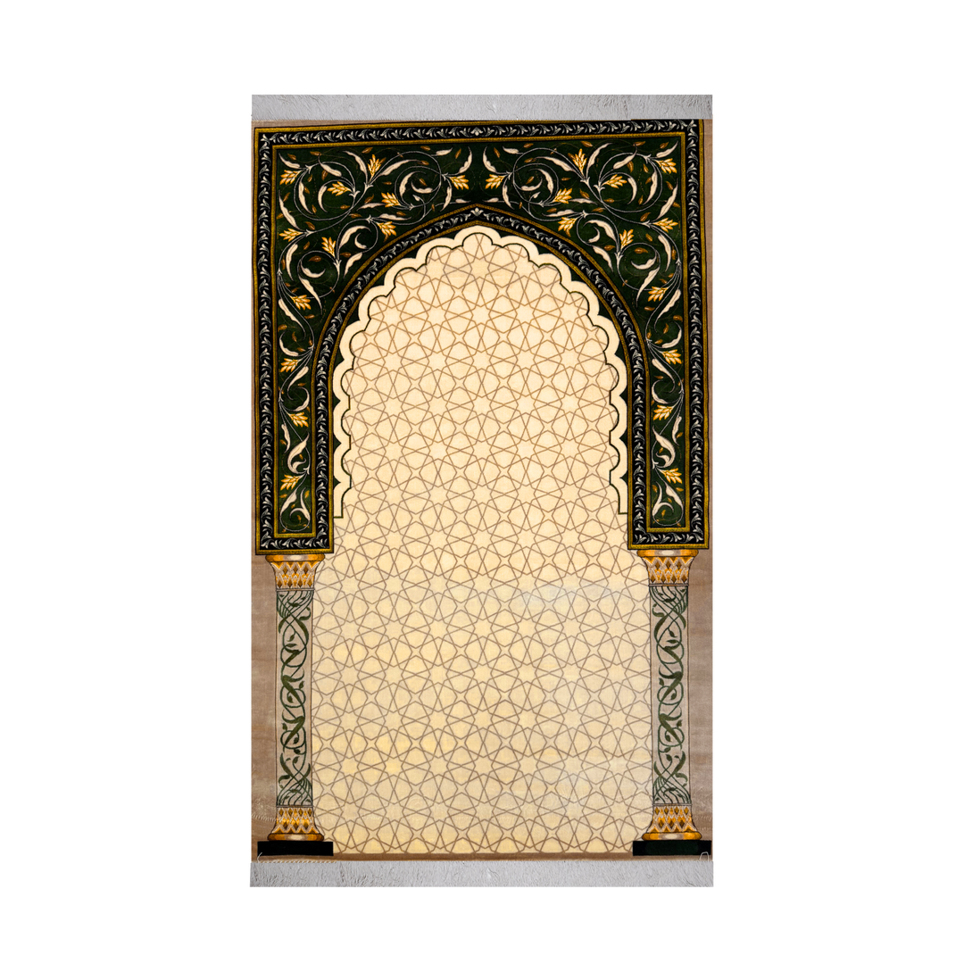 Silk Dew machine-made Persian Silk rug in Dark Green, 120 × 80 cm