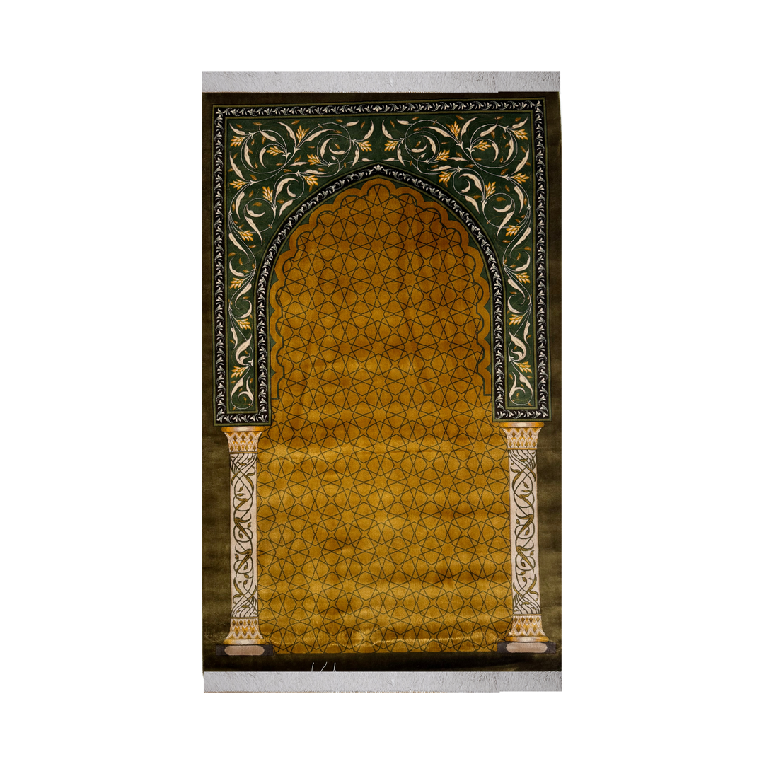 Silk Dew machine-made Persian Silk rug in Golden, 120 × 80 cm