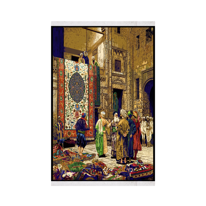Bazar Ghahre machine-made Persian Silk rug in Cinnamon, 150 × 100 cm