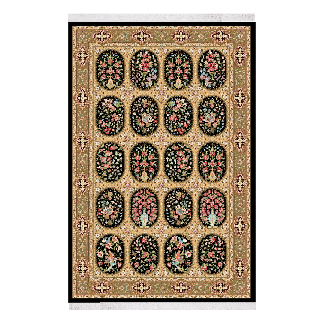 Royal Texture machine-made Persian Silk rug in Navy Blue, 225 × 150 cm