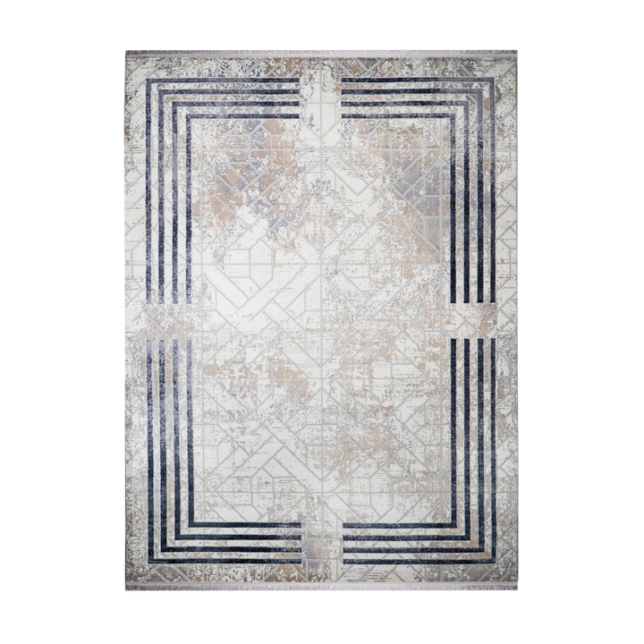 سجادة عصرية مصنّعة آليًا Open Field، بلون كريمي، 300 × 200 cm