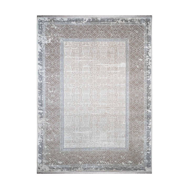 Soft Plane modern machine-made carpet in Cream, 300 × 200 cm