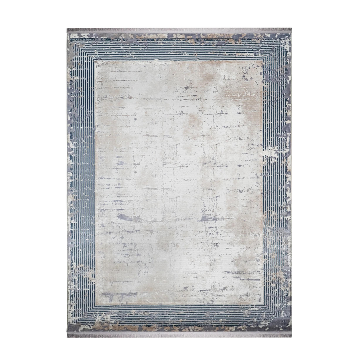Edge Form modern machine-made carpet in Cream, 300 × 200 cm