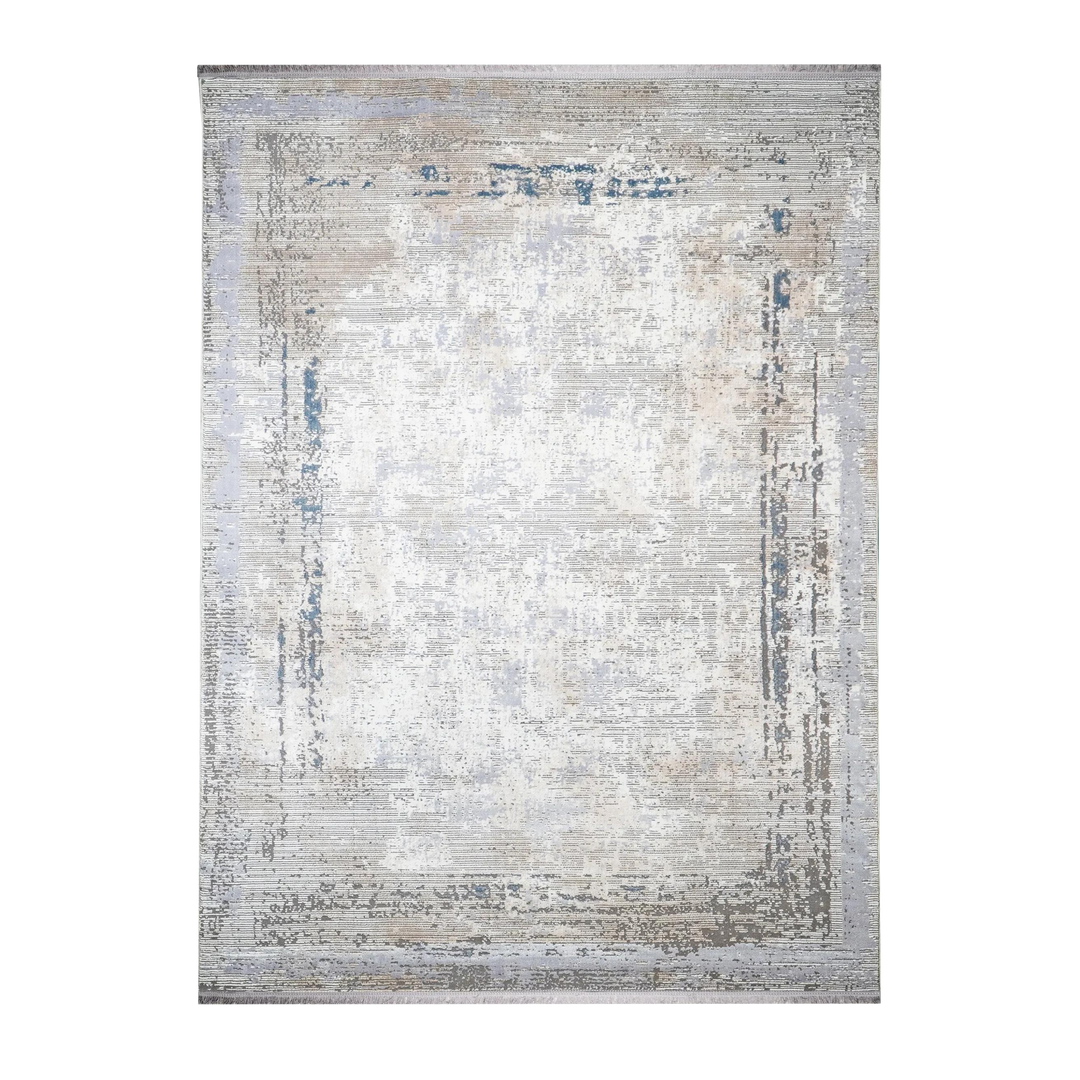 Cloud Form modern machine-made carpet in Silver, 300 × 200 cm