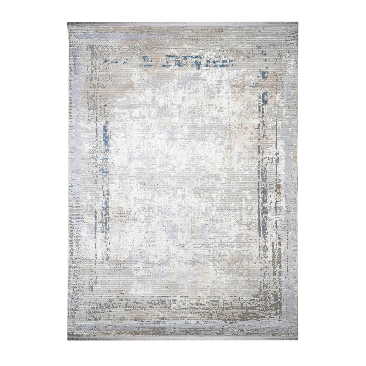 سجادة عصرية مصنّعة آليًا Cloud Form، بلون فضي، 300 × 200 cm