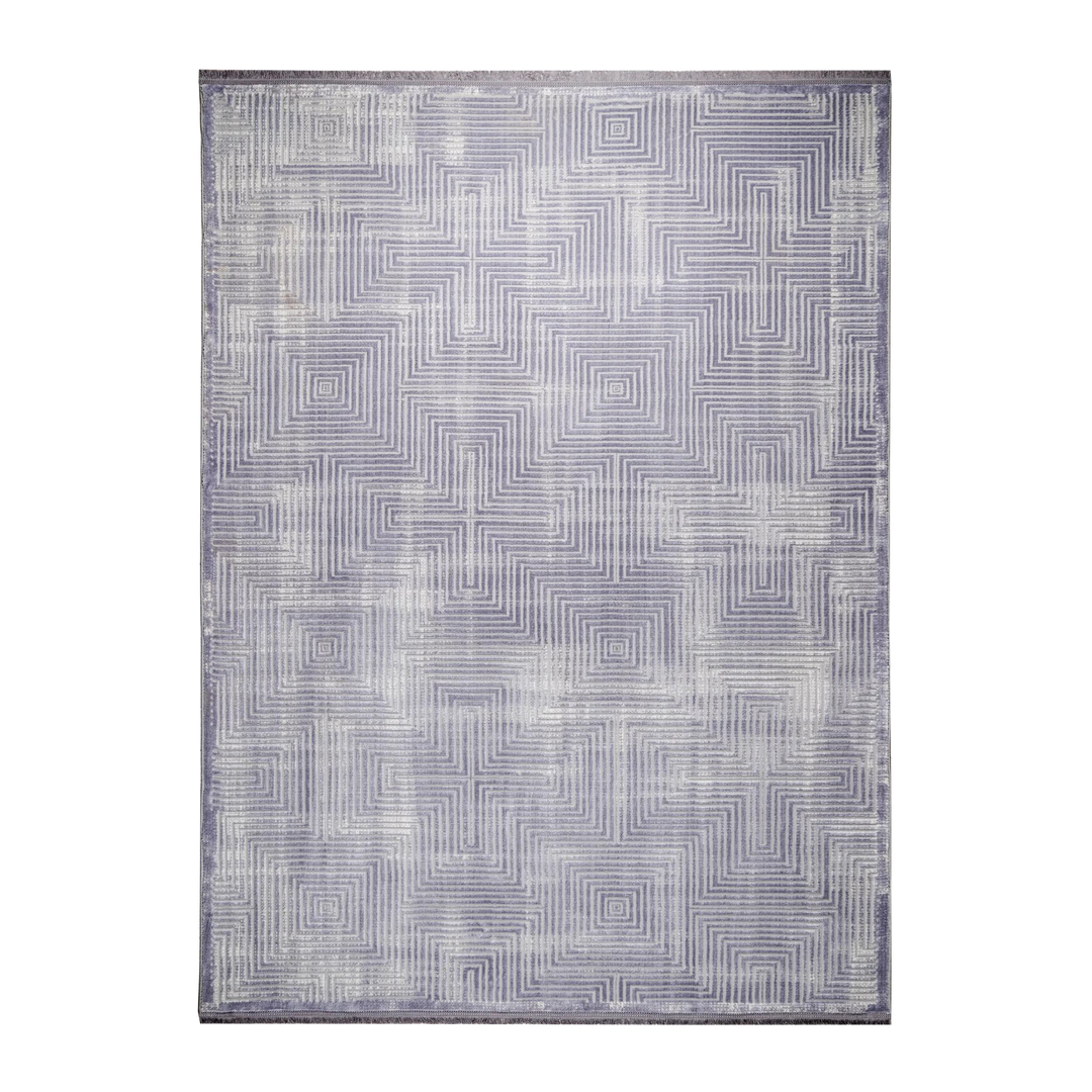 Soft Structure modern machine-made carpet in Silver, 300 × 200 cm