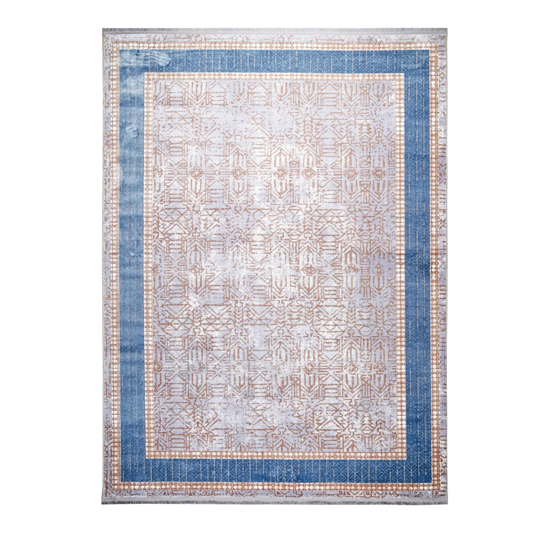 Panel Form modern machine-made carpet in Silver, 300 × 200 cm