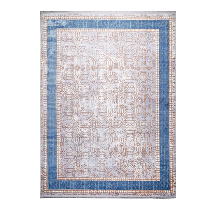 Panel Form modern machine-made carpet in Silver, 300 × 200 cm