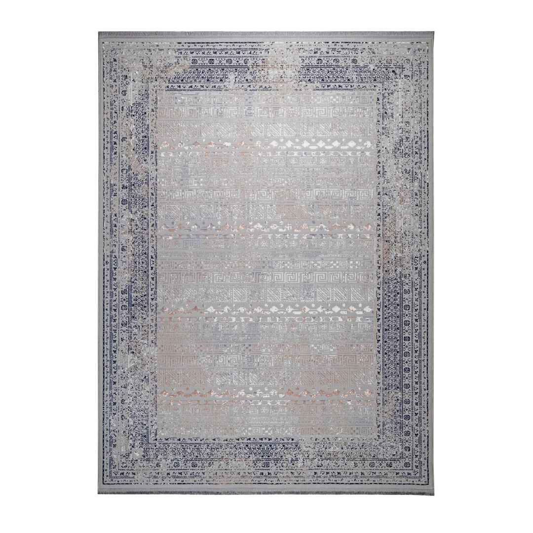 Field Structure modern machine-made carpet in Silver, 300 × 200 cm