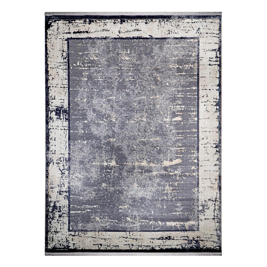 Line Shift modern machine-made carpet in Navy Blue, 300 × 200 cm