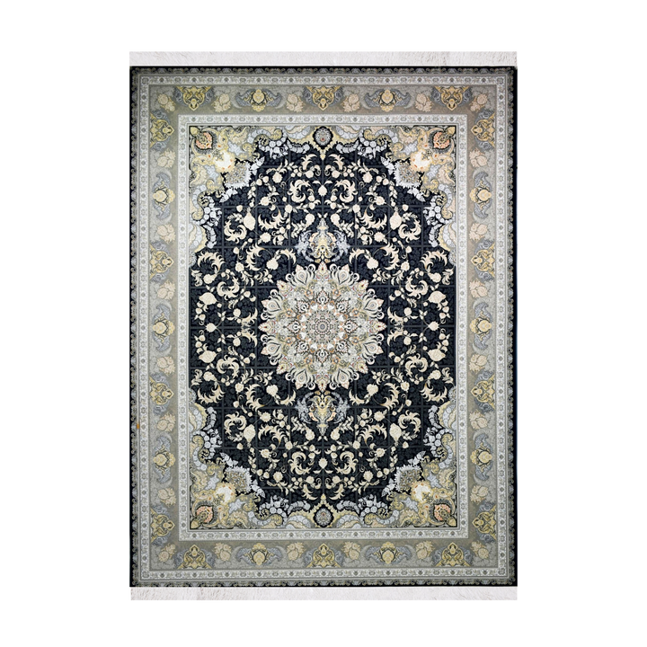 سجادة كلاسيكية مصنّعة آليًا Northern Star، بلون أزرق كحلي، 225 × 150 cm