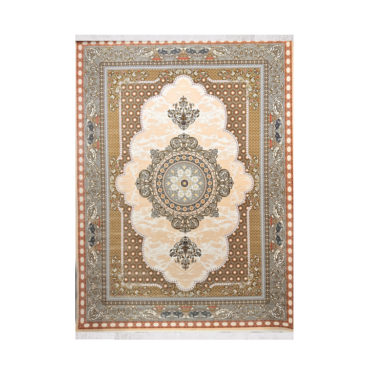 سجادة كلاسيكية مصنّعة آليًا Noble Path، بلون بيج، 225 × 150 cm
