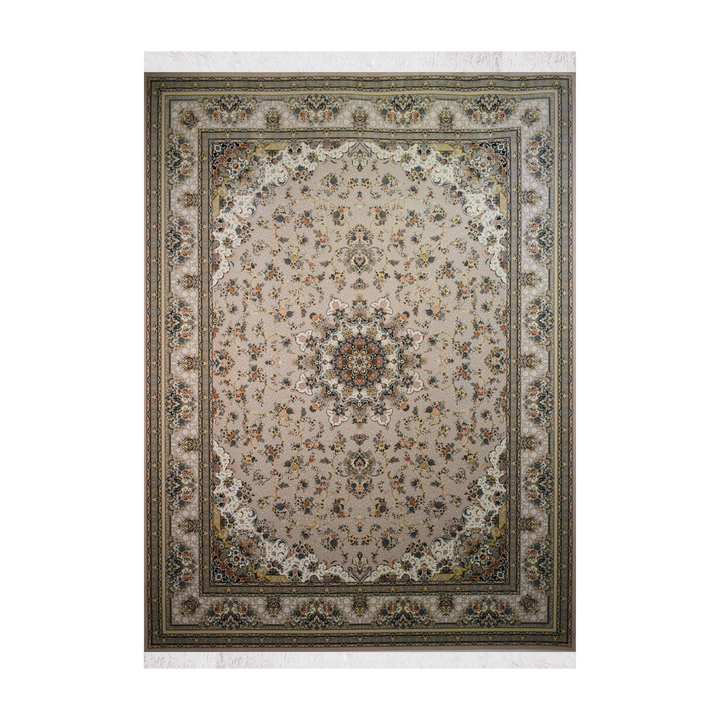 سجادة كلاسيكية مصنّعة آليًا Paradise Bloom، بلون بيج، 225 × 150 cm