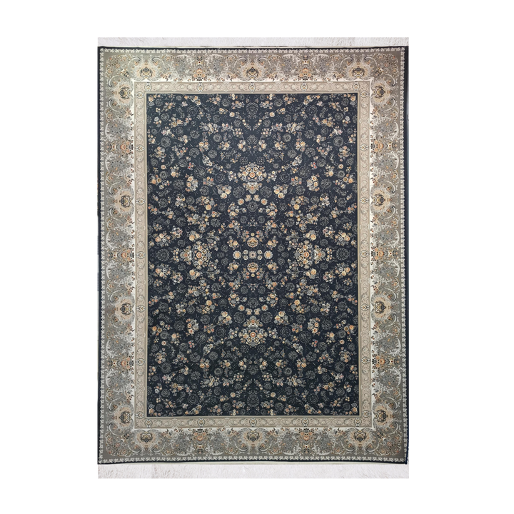 سجادة كلاسيكية مصنّعة آليًا Royal Rose، بلون أزرق، 225 × 150 cm