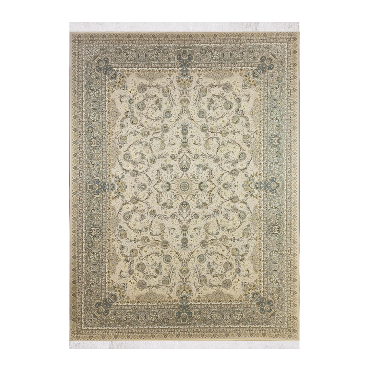 سجادة كلاسيكية مصنّعة آليًا Ancient Medallion، بلون بيج، 225 × 150 cm