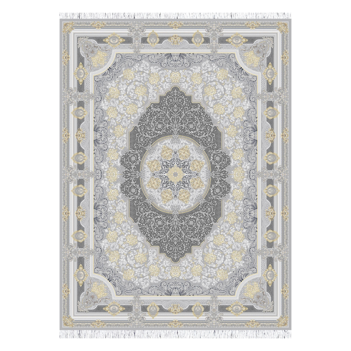 سجادة كلاسيكية مصنّعة آليًا Opaline، بلون فضي، 225 × 150 cm