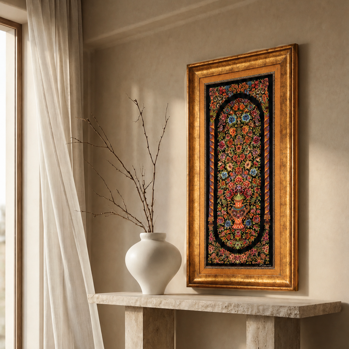 Hand Made Rug Floral Vase
