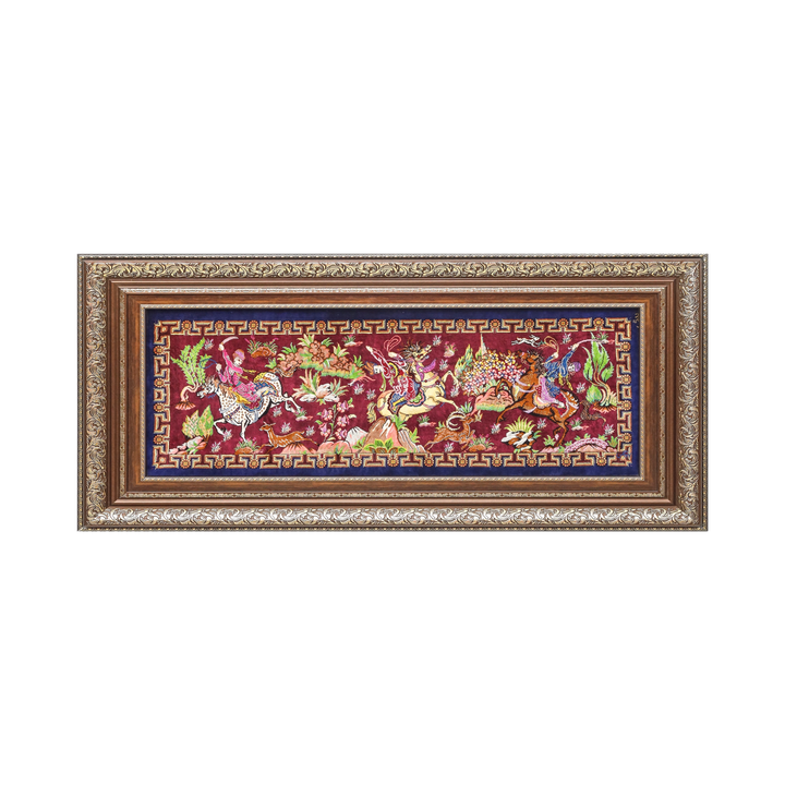 Hunting Persian handmade rug