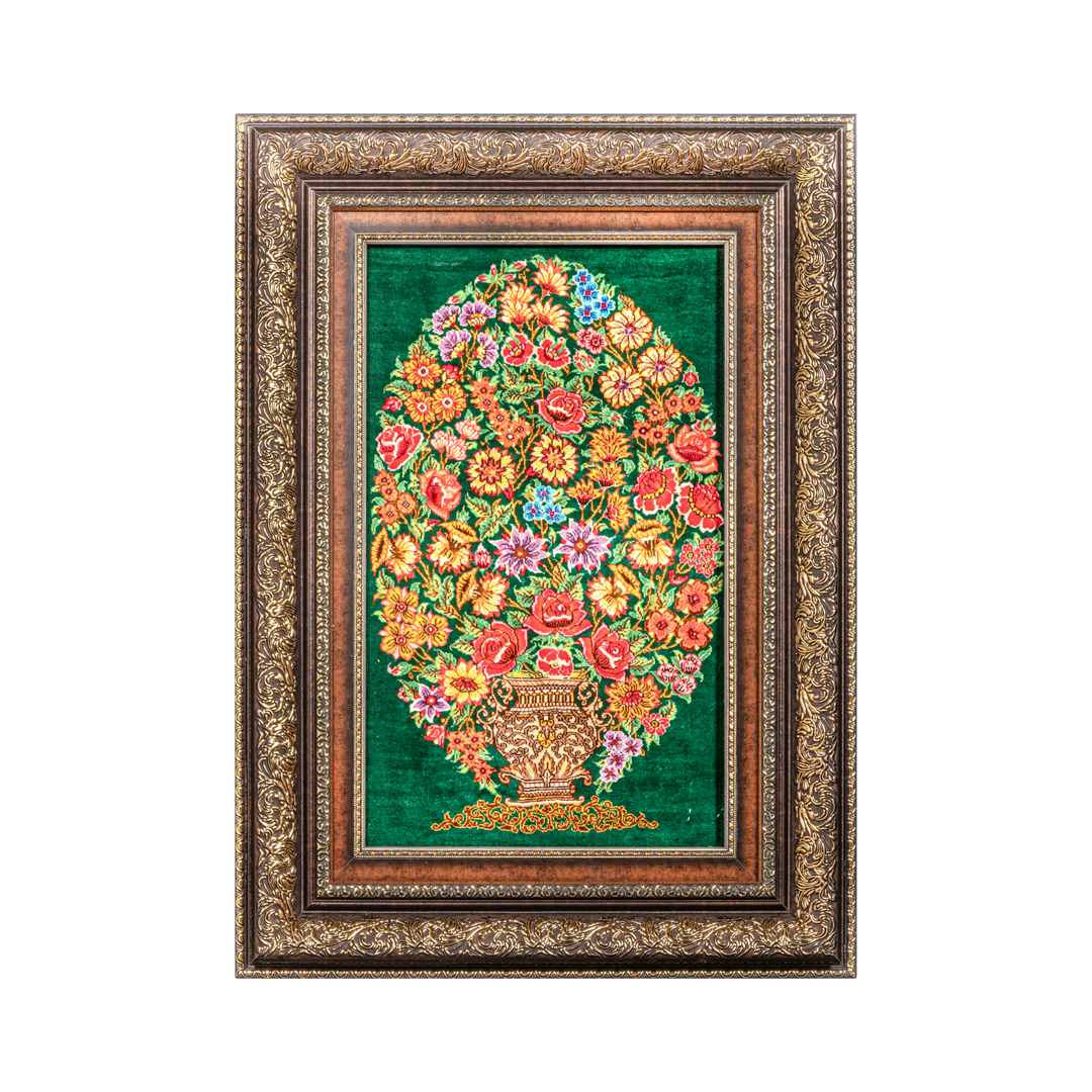 Vase of flowers Persian handmade rug