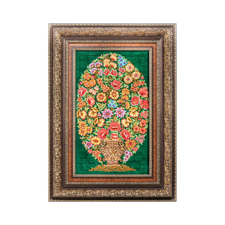Vase of flowers Persian handmade rug