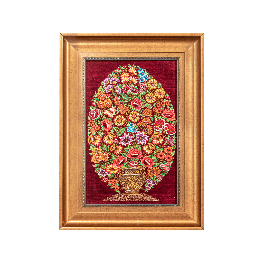 Vase of flowers Persian handmade rug
