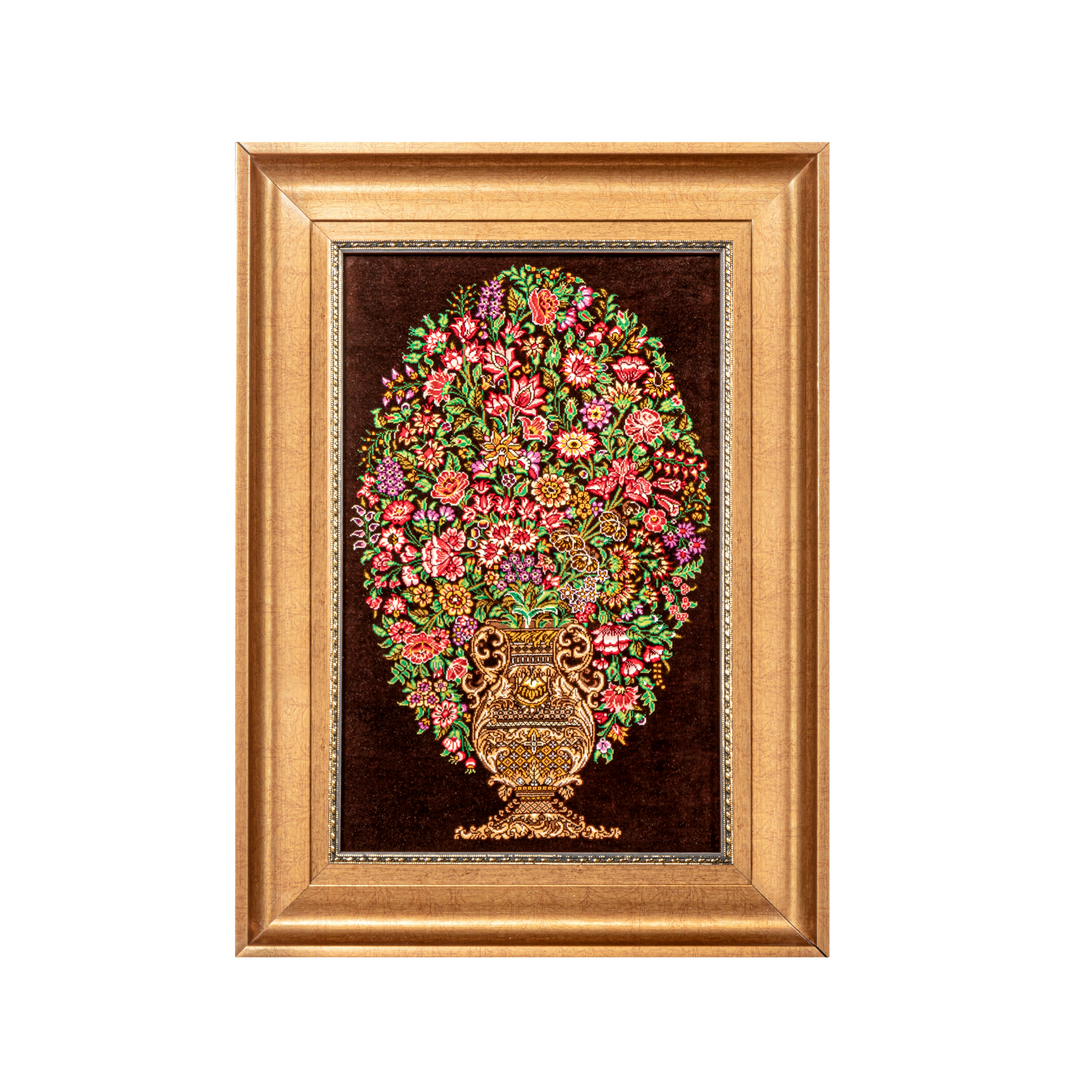 Vase of flowers Persian handmade rug