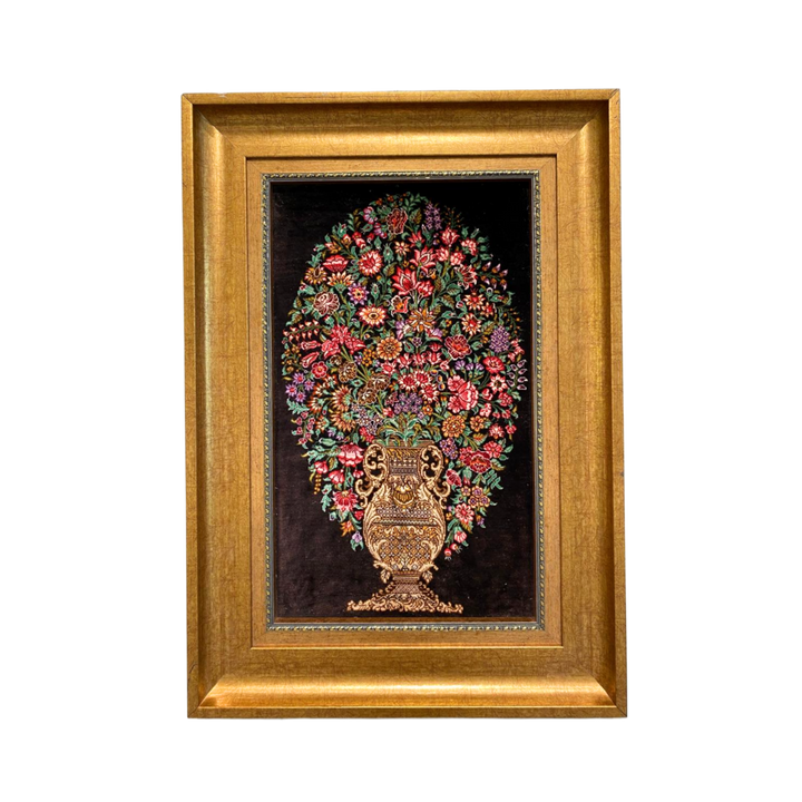 Vase of flowers Persian handmade rug