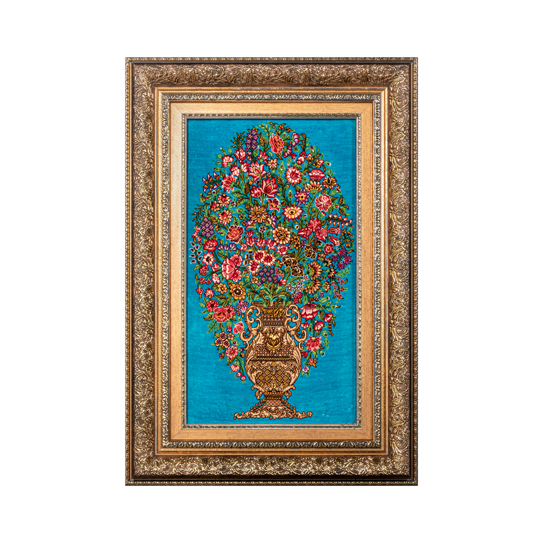 Vase of flowers Persian handmade rug