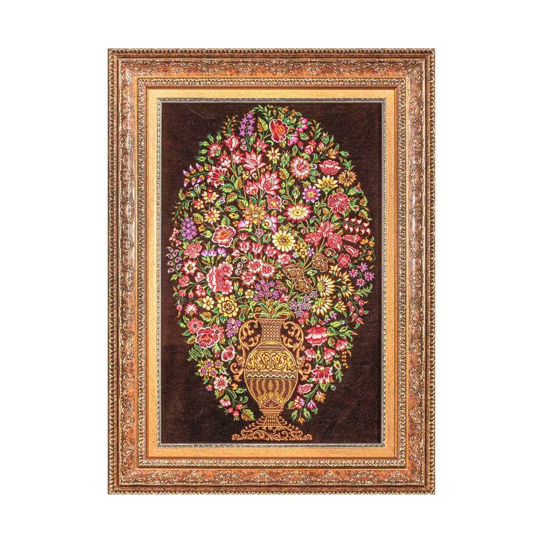 Vase of flowers Persian handmade rug