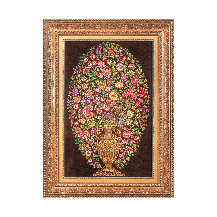 Vase of flowers Persian handmade rug