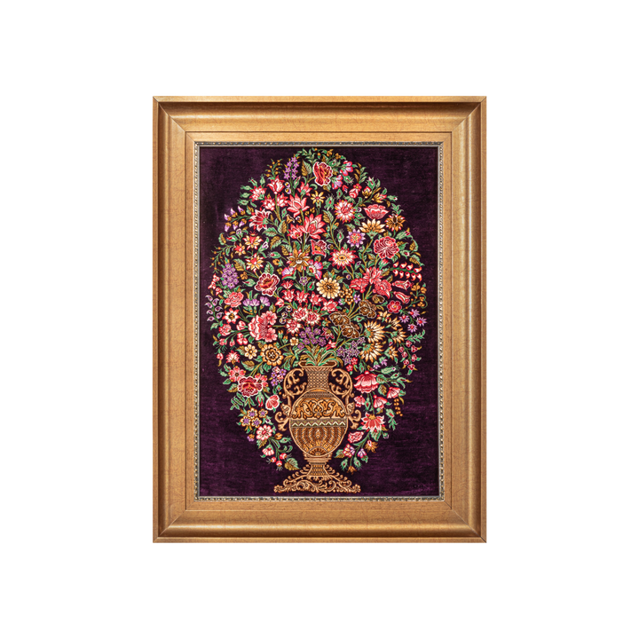 Vase of flowers Persian handmade rug