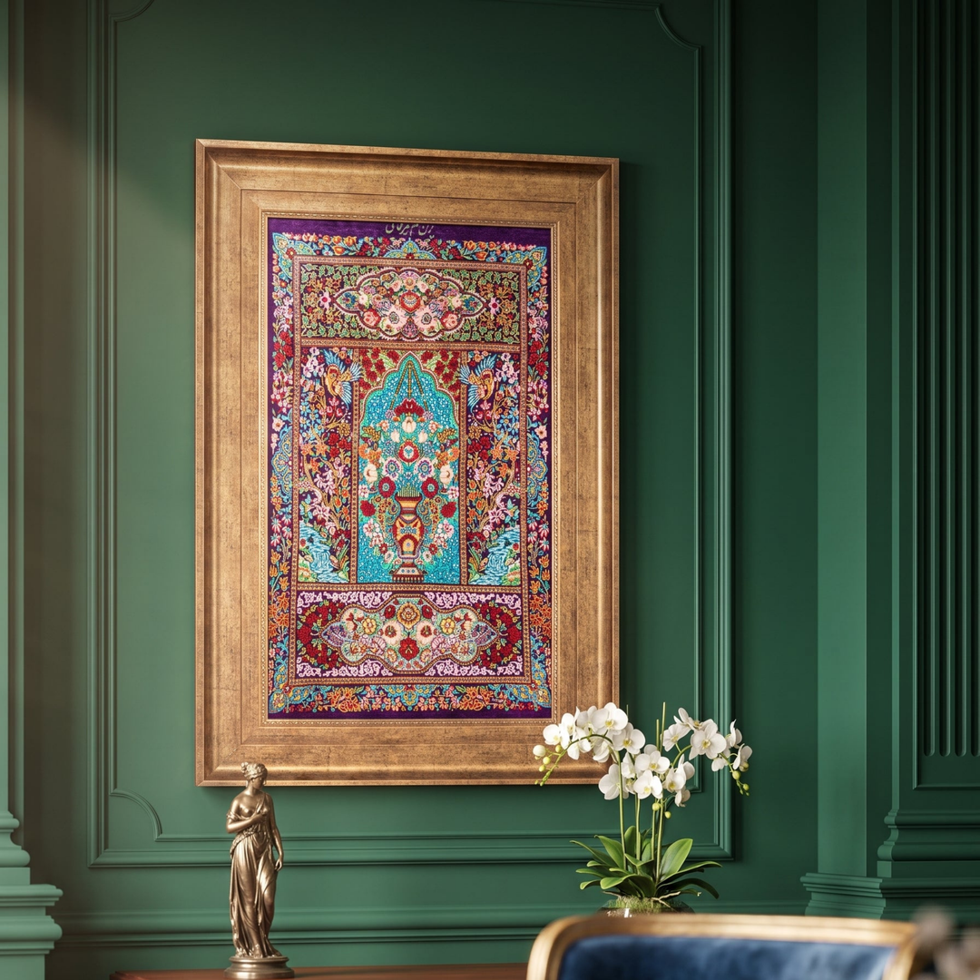 Hand Made Rug Panel Garden