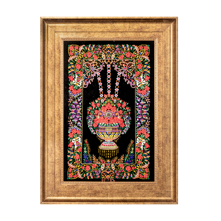 سجادة فارسية مصنوعة يدويًا Vase of flowers