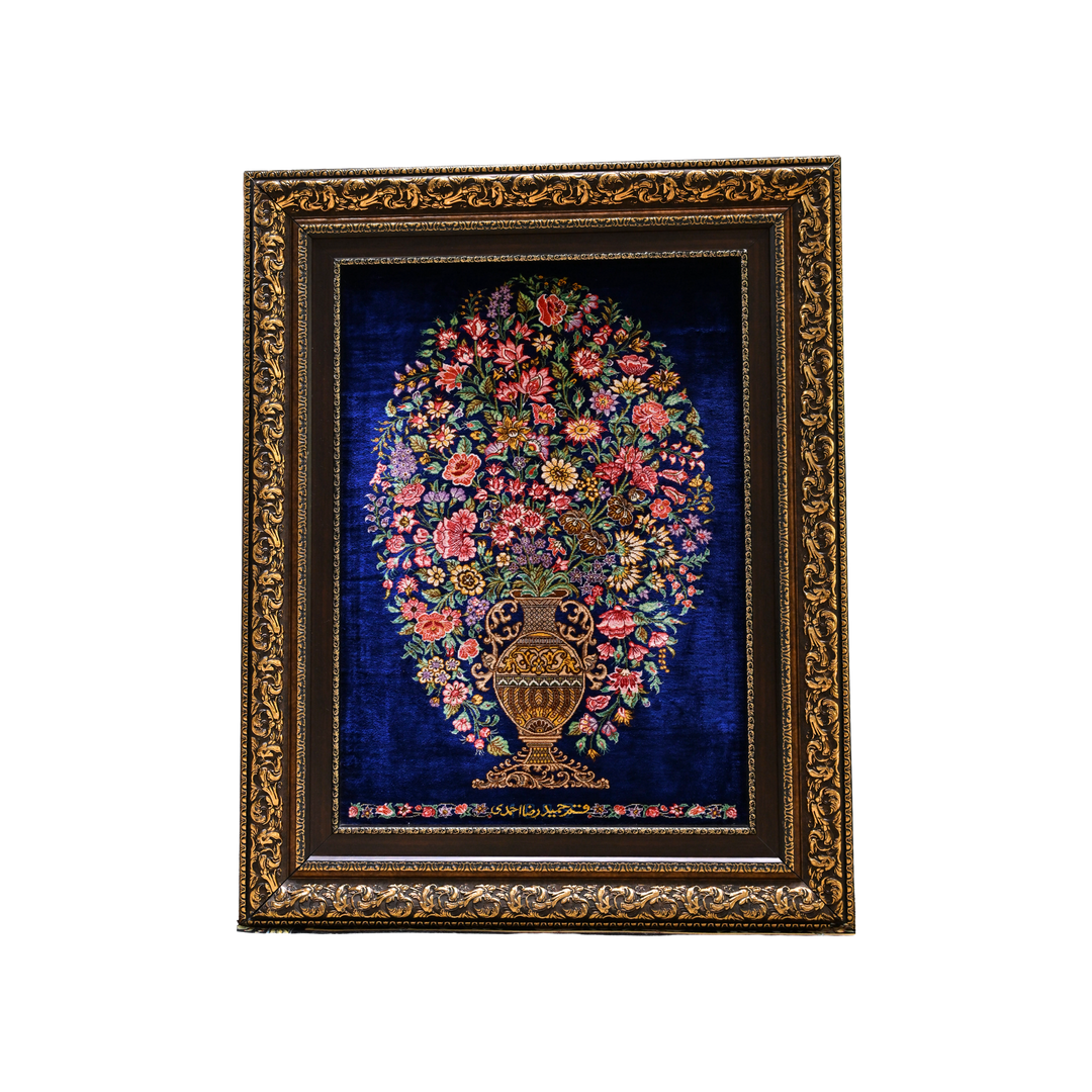 Vase of flowers Persian handmade rug