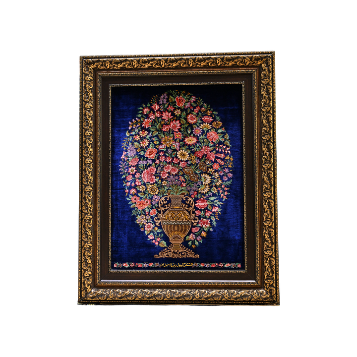 Vase of flowers Persian handmade rug