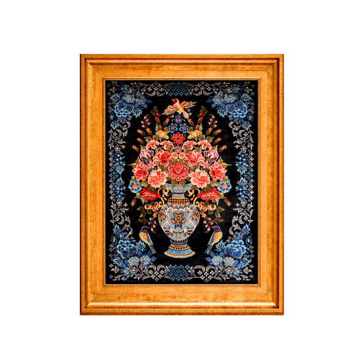 سجادة فارسية مصنوعة يدويًا Vase of flowers