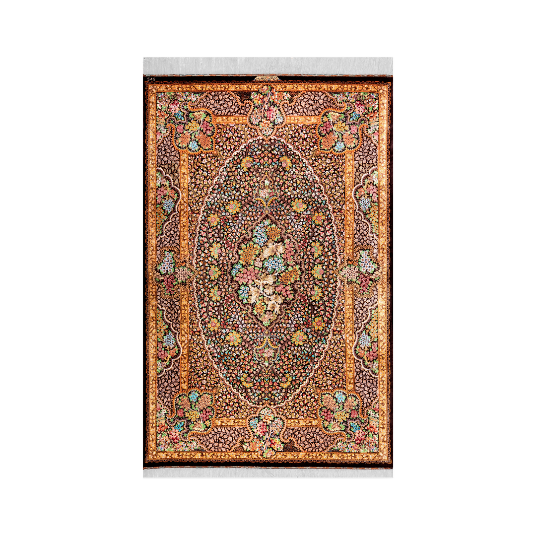 Hand Made Rug All Over Floral Ground