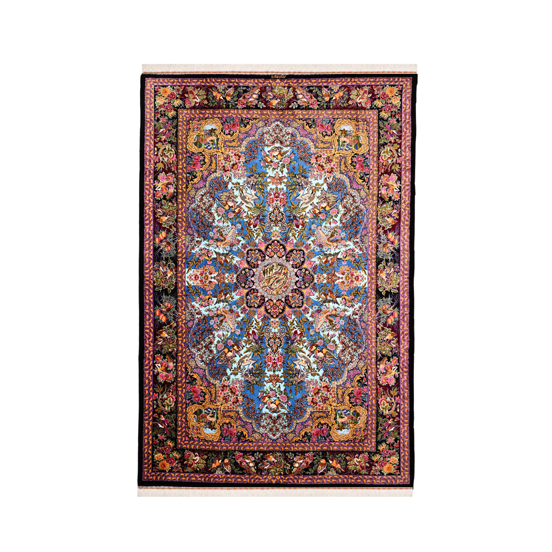 Hand Made Rug Bird Garden