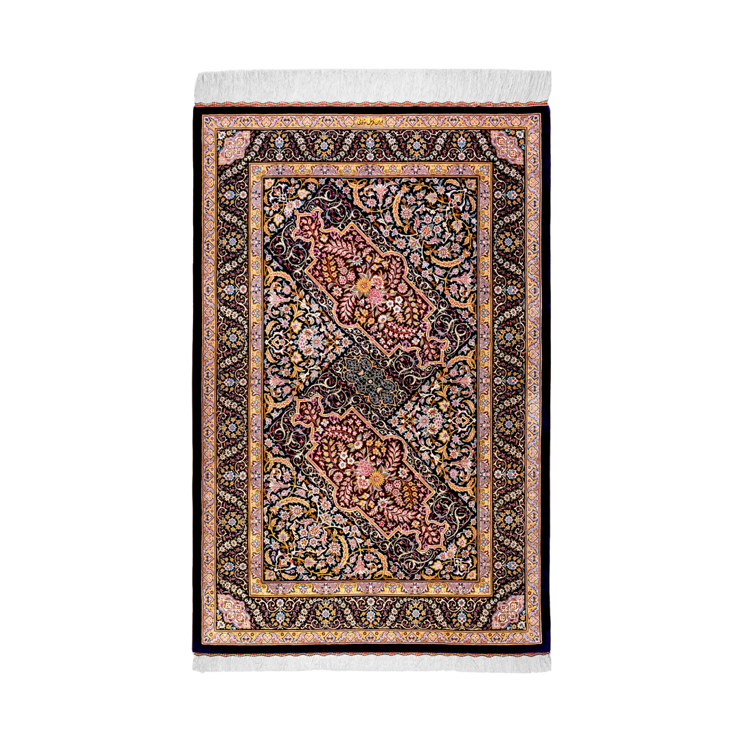 Curvilinear Floral Persian handmade rug