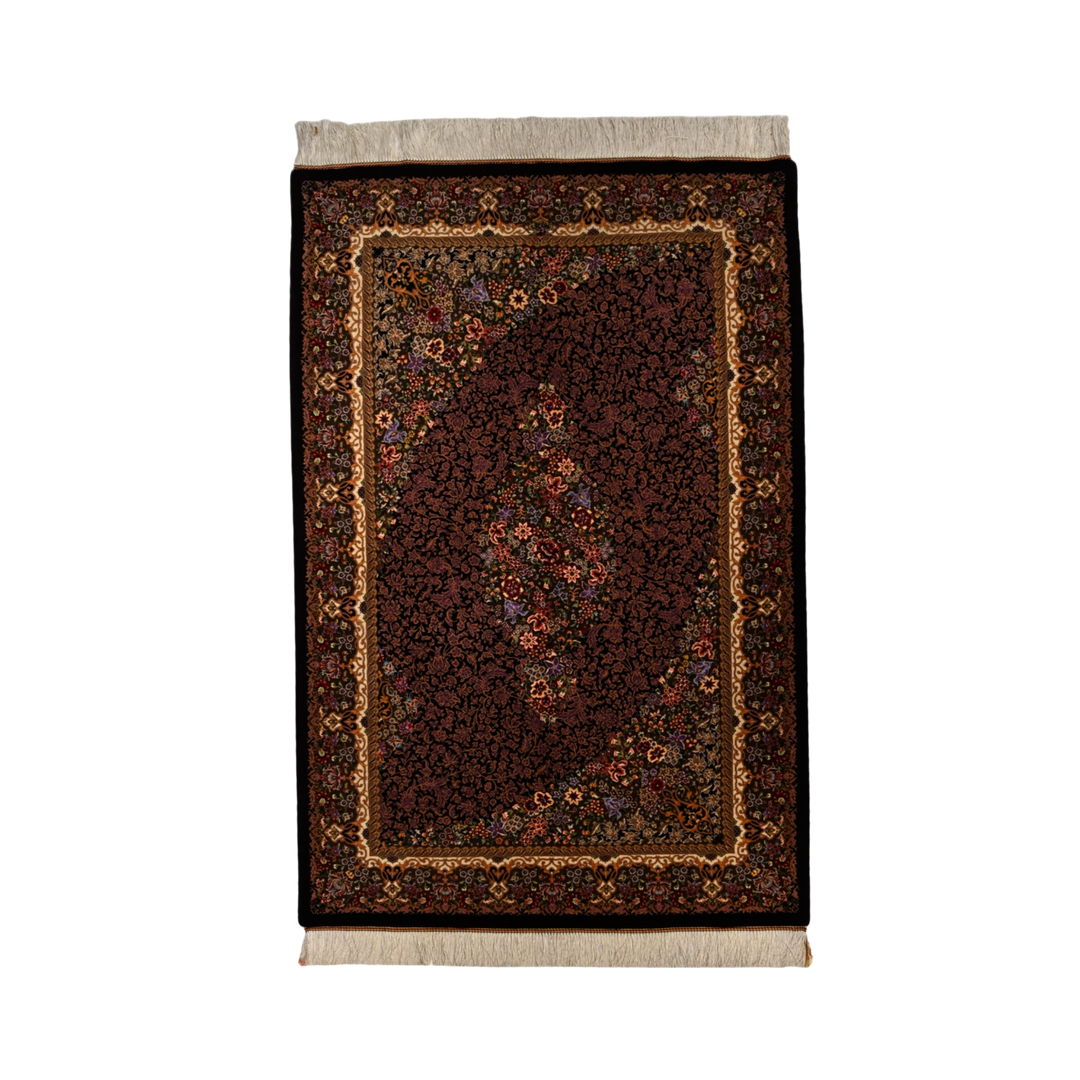 Hand Made Rug All Over Floral Ground