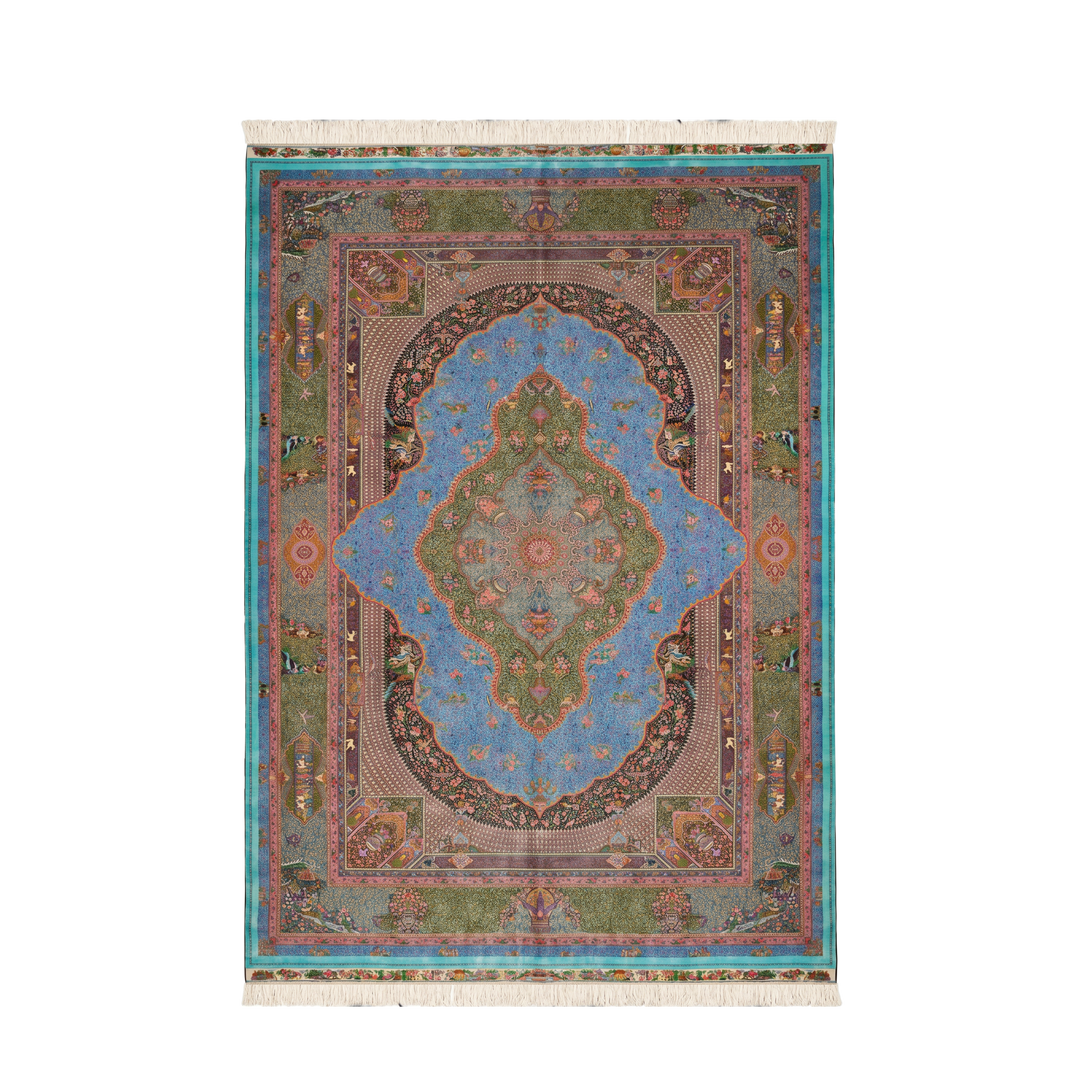 Hand Made Rug Pictorial garden