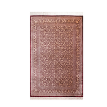 All Over Floral Persian handmade silk rug in Brown, 253 × 170 cm