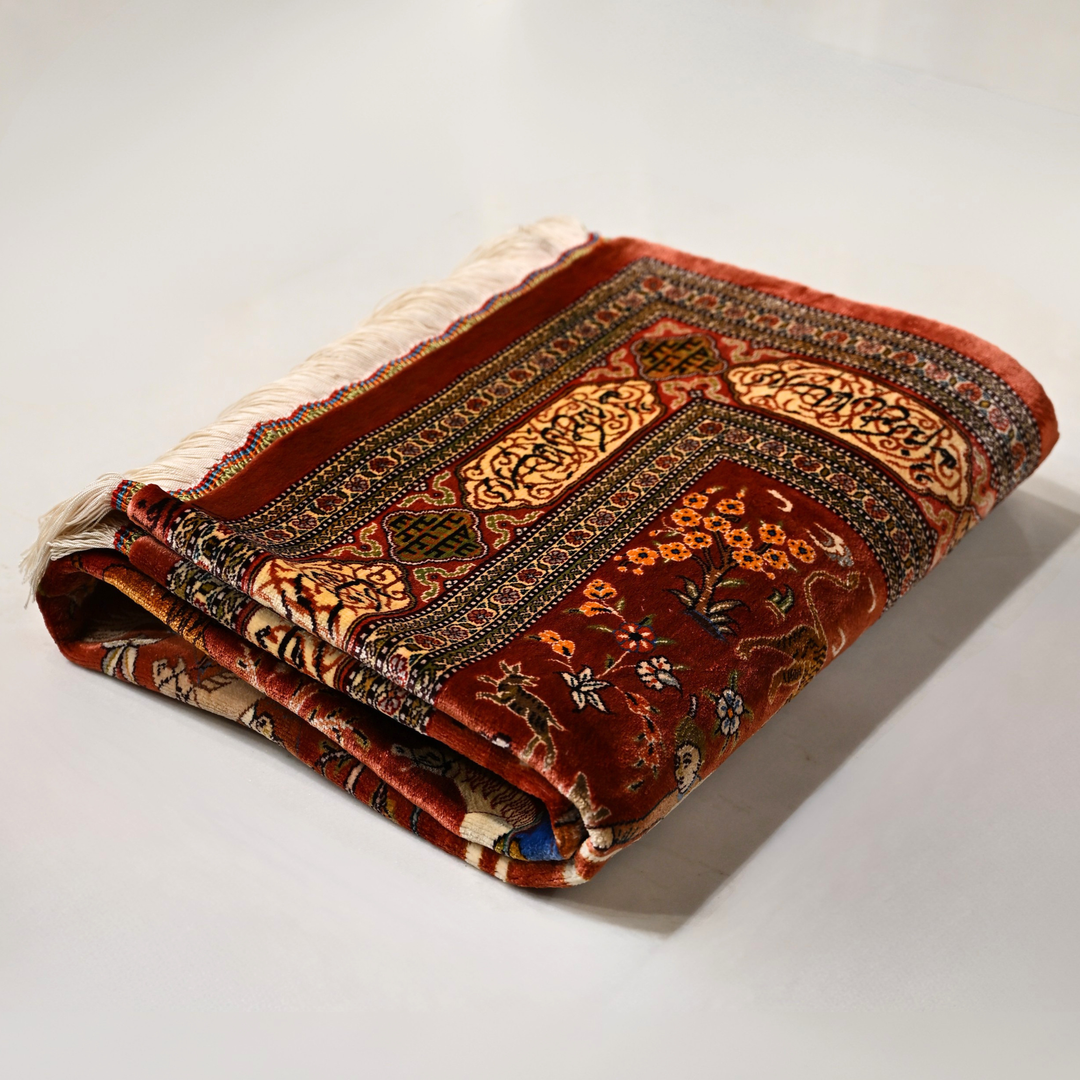 Hunting Persian handmade rug