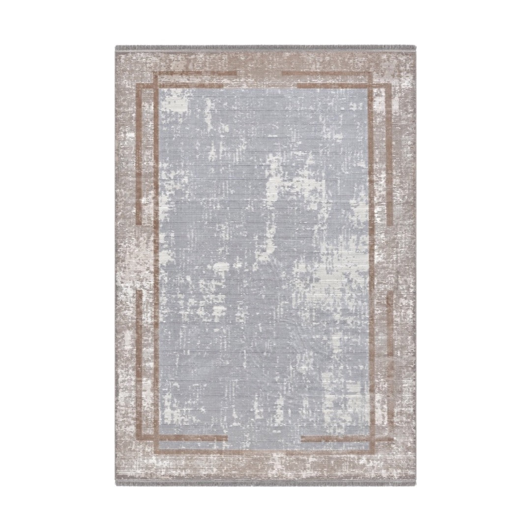 Core Base silver modern carpet, 300 x 200 cm, centered front view on white