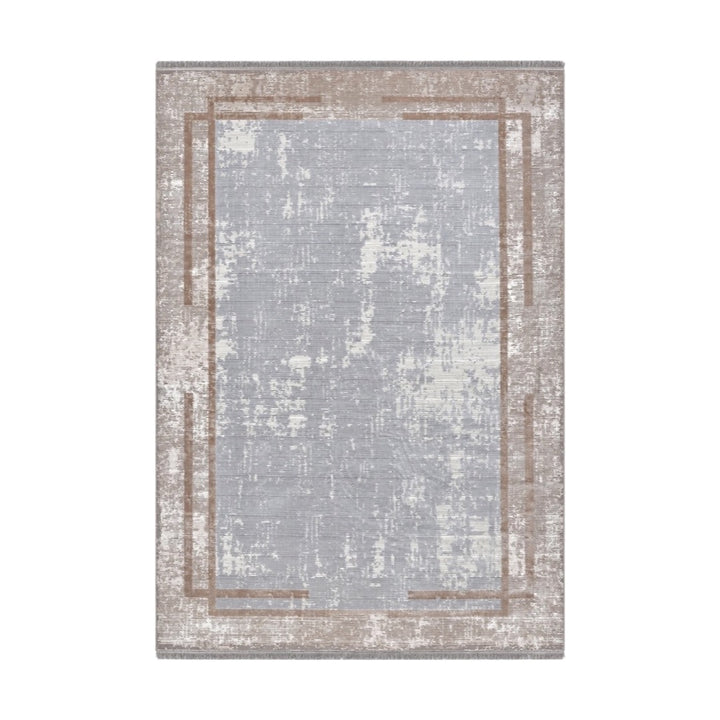 Core Base silver modern carpet, 300 x 200 cm, centered front view on white